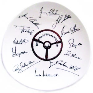 Signed Steering Wheel Club plate