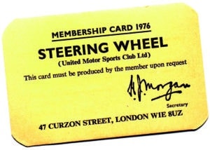 Steering Wheel club membership card copy