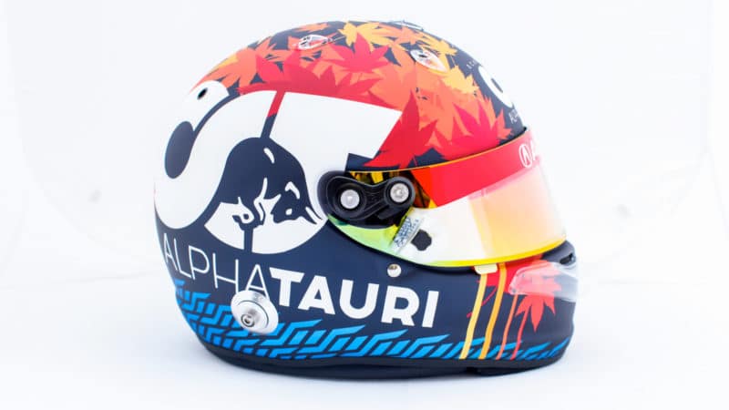 Yuki Tsunoda 2021 US Grand Prix helmet