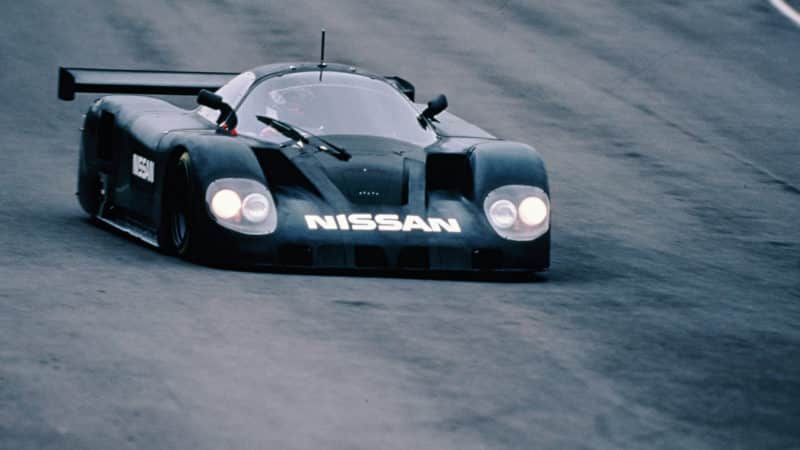 Black Nissan R89C test car