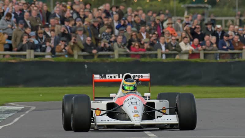 Bruno Senna drives McLaren MP4-6 at Goodwood