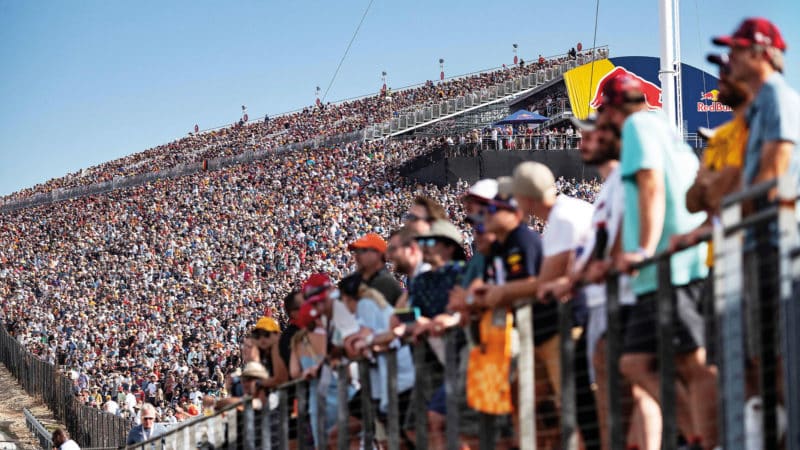 Crowds at the Circuit of the Americas for the 2021 US Grand Prix