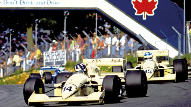 Damon Hill and Vincenzo Sospiri in F3000