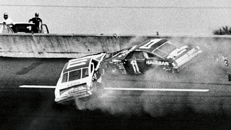 Donnie Allison and Cale Yarborough crash in Daytona 500 1979