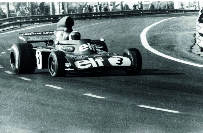 Jackie Stewart in Tyrrell at Montjuich 1973