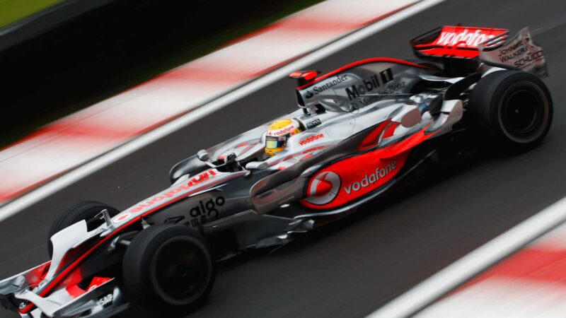 Lewis Hamilton in 2008 Brazilian Grand Prix