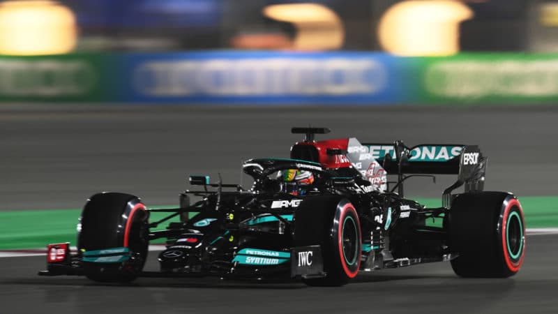 Lewis Hamilton in qualifying for the 2021 Qatar Grand Prix