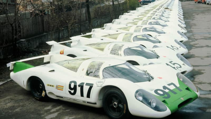 Line of homologated Porsche 917s