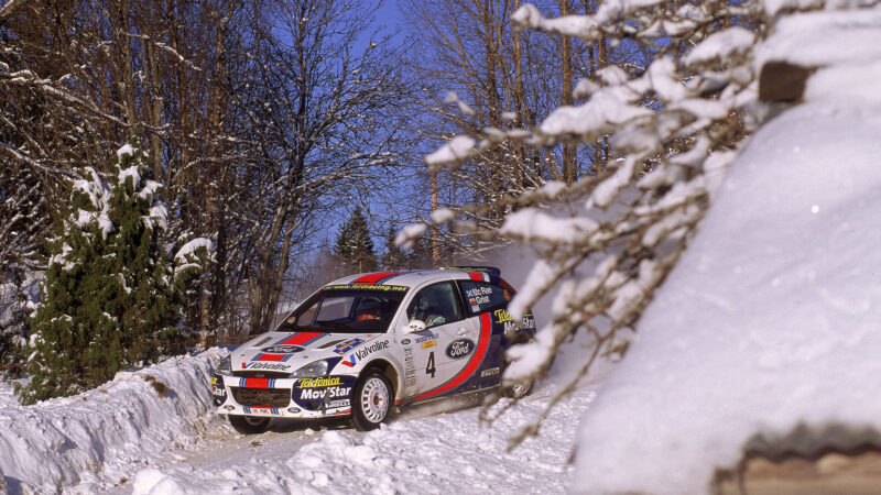 8-11 Feb 2001: Colin McRae of Great Britain driving the Ford Focus during the World Rally Championship Swedish Rally around Karlstad in Sweden. \ Mandatory Credit: Grazia Neri /Allsport