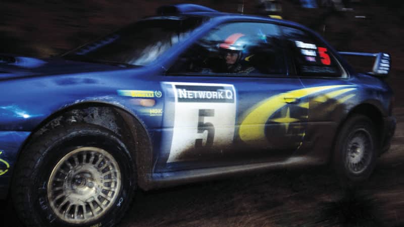 Muddy Subaru of Richard Burns in 1999 Rally GB