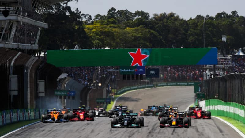 Start of the 2021 Brazilian Grand Prix