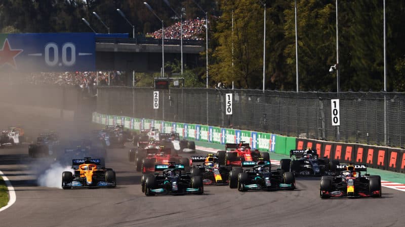 Start of the 2021 Mexican Grand Prix