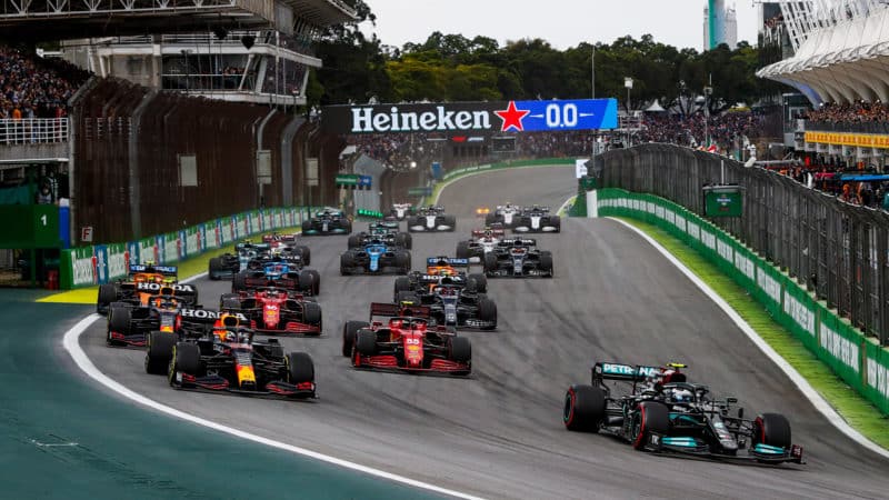 Start of 2021 Brazilian GP sprint race