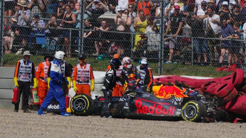 Max Verstappen crashed out of 2021 British Grand Prix at Silverstone