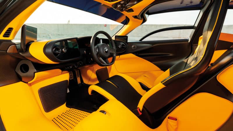 2020 yellow McLaren Speedtail