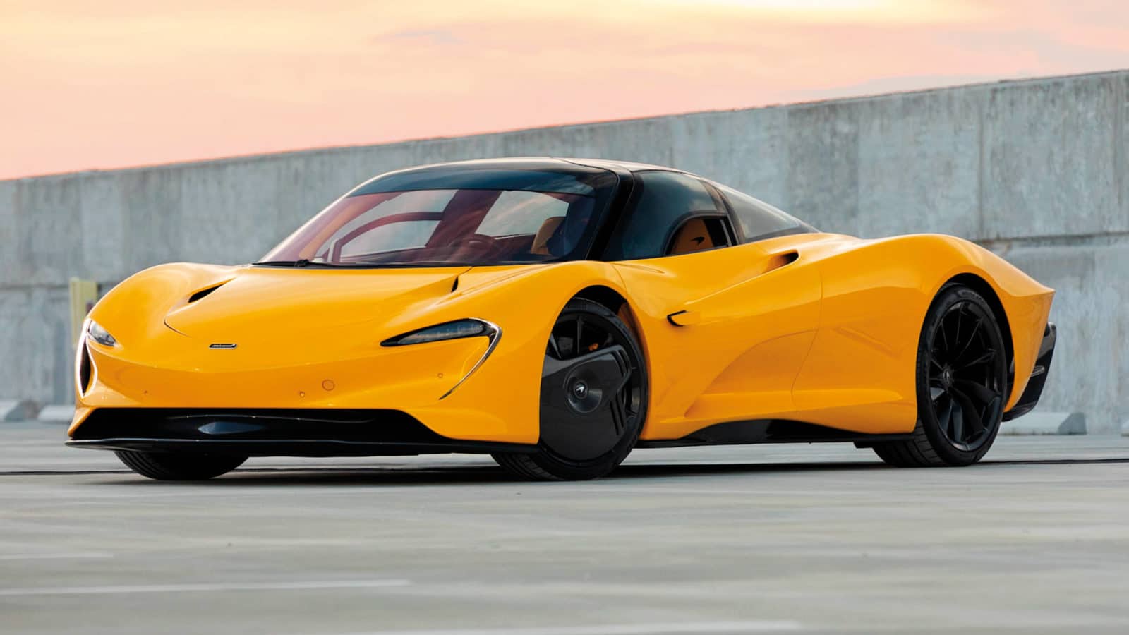 2020 yellow McLaren Speedtail exterior