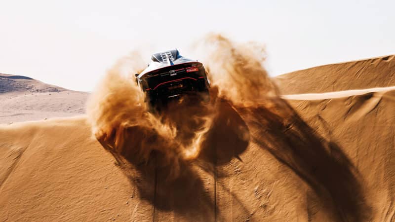 Stéphane Peterhansel’s Audi RS Q e-tron at Dakar 2022
