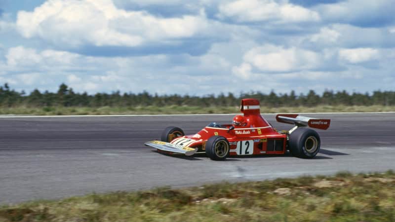 Ferrari of Niki Lauda at the 1974 Swedish Grand Prix