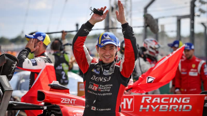 Kamui Kobayashi after winning Le Mans in 2021