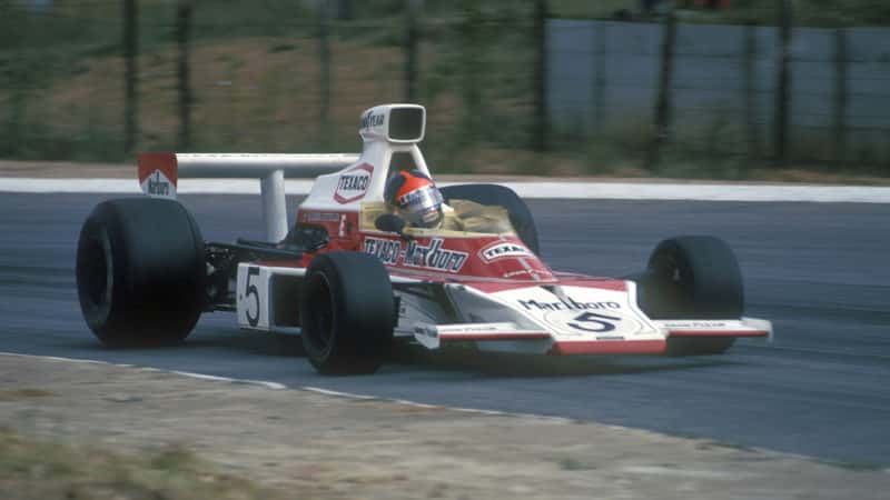 McLaren of Emerson Fittipaldi in the 1974 South African Grand Prix