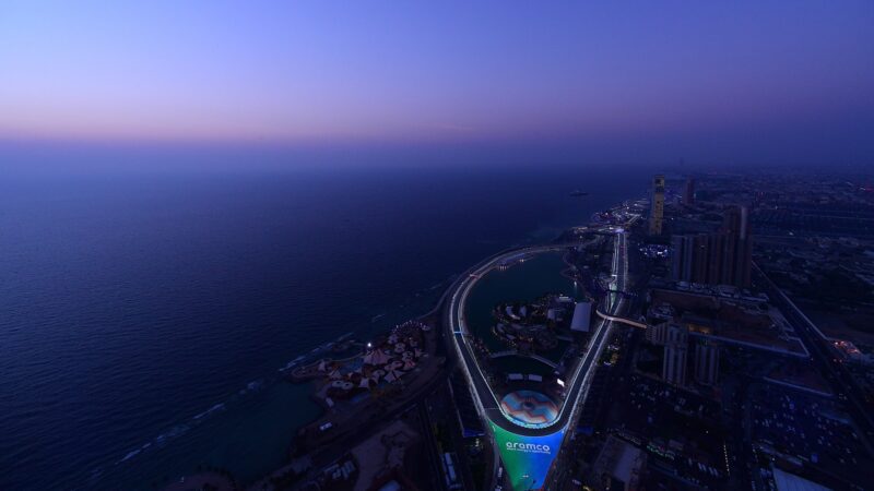 Overhead view of Saudi Jeddah circuit