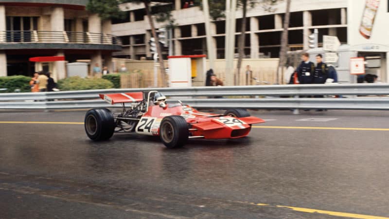 Piers Courage at Monaco in Frank Williams De Tomaso