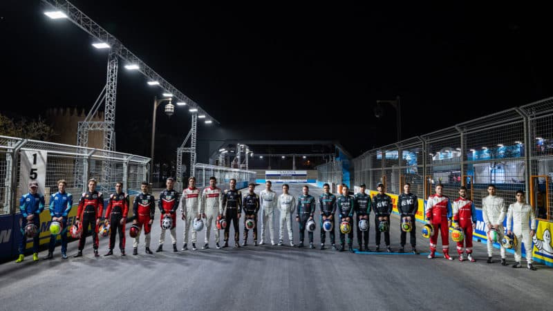 2022 Formula E drivers lined up