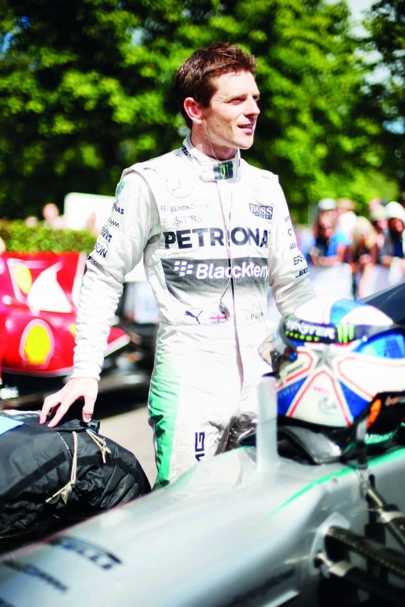 Anthony-Davidson-with-Mercedes-F1-car