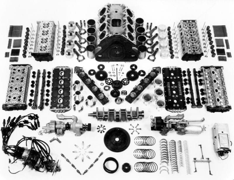 Cosworth-DFV-parts-laid-out