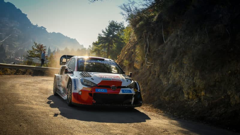 Toyota Yaris of Elfyn Evans on 2022 Monte Carlo Rally