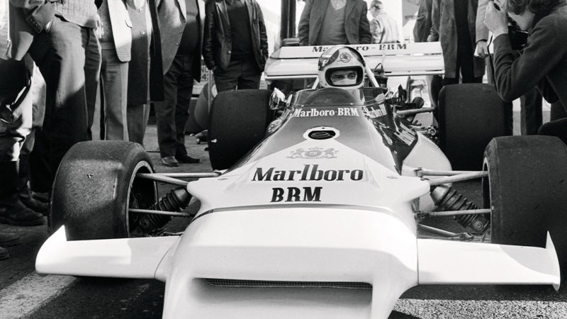 Picture taken on December 17, 1971 at Camp showing French racing driver Jean-Pierre Beltoise in his new racing car Marlboro-BRM. (Photo by - / AFP) (Photo credit should read -/AFP via Getty Images)