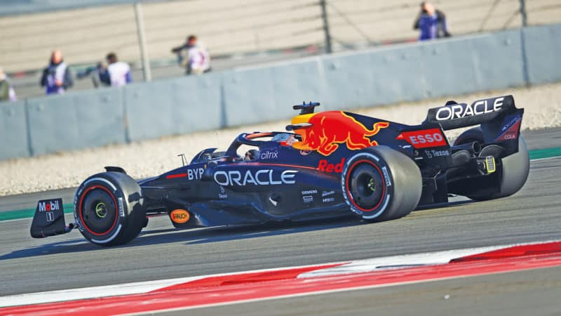 2022 Red Bull car in F1 testing
