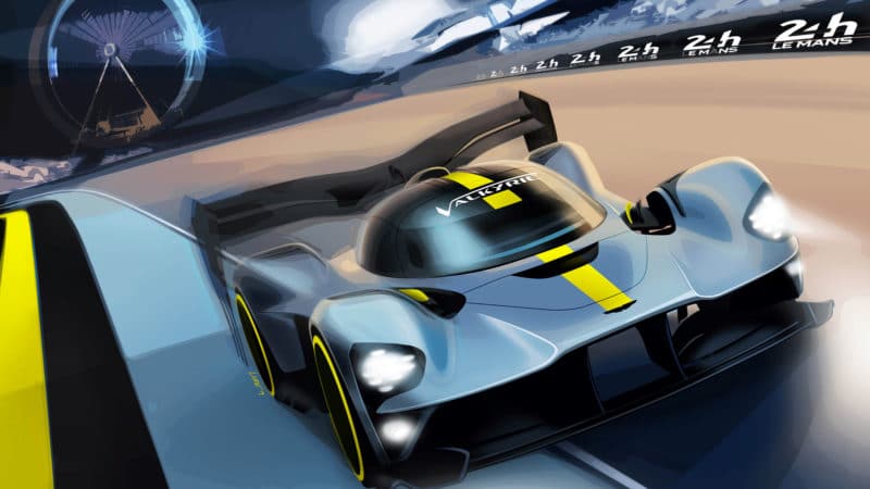 Aston Martin Valkyrie at Le Mans illustration
