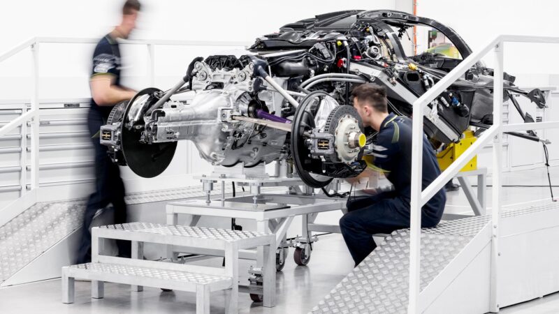 Aston Martin Valkyrie chassis and engine