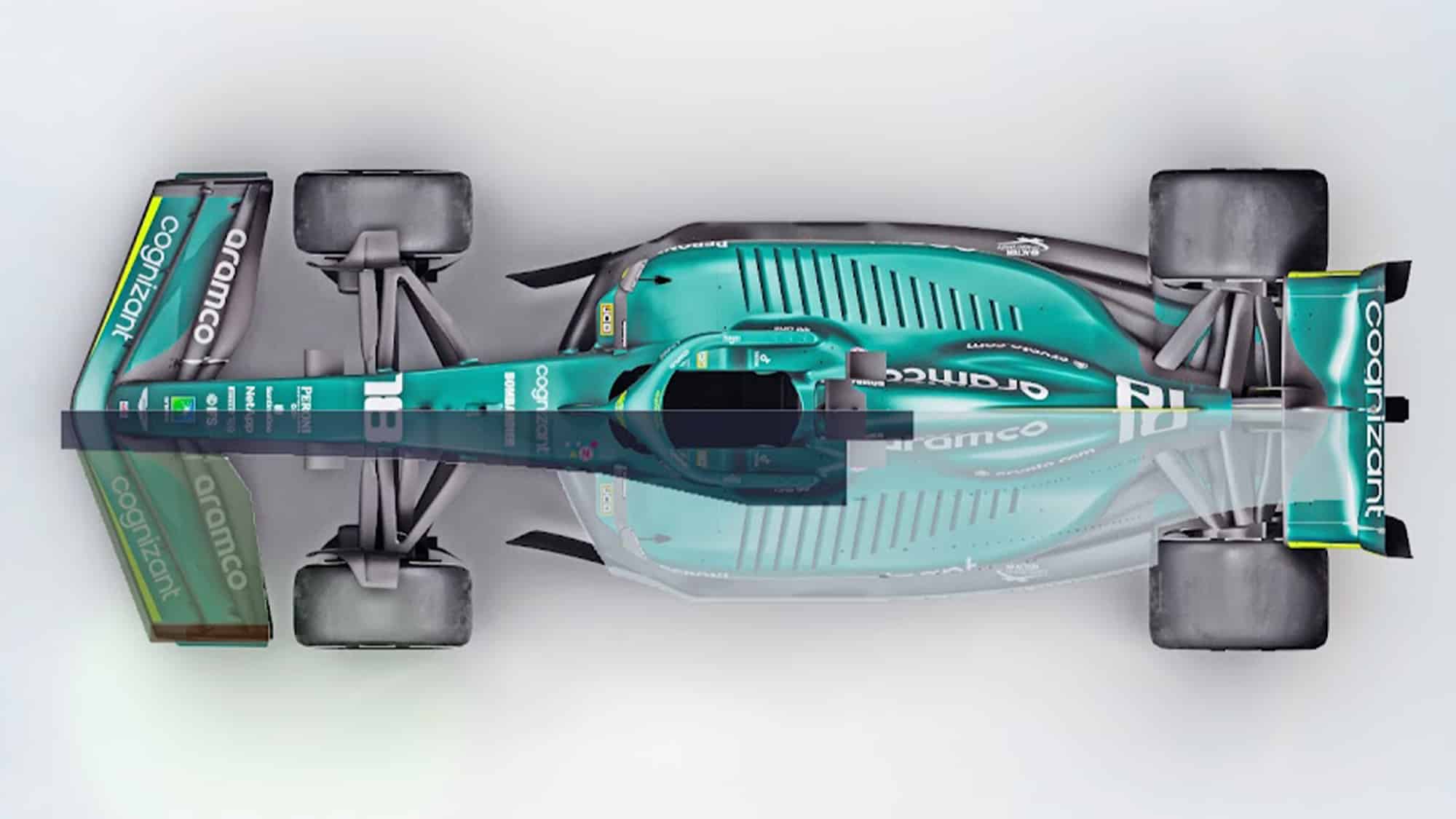 Aston Martin AMR22 front wing diagram
