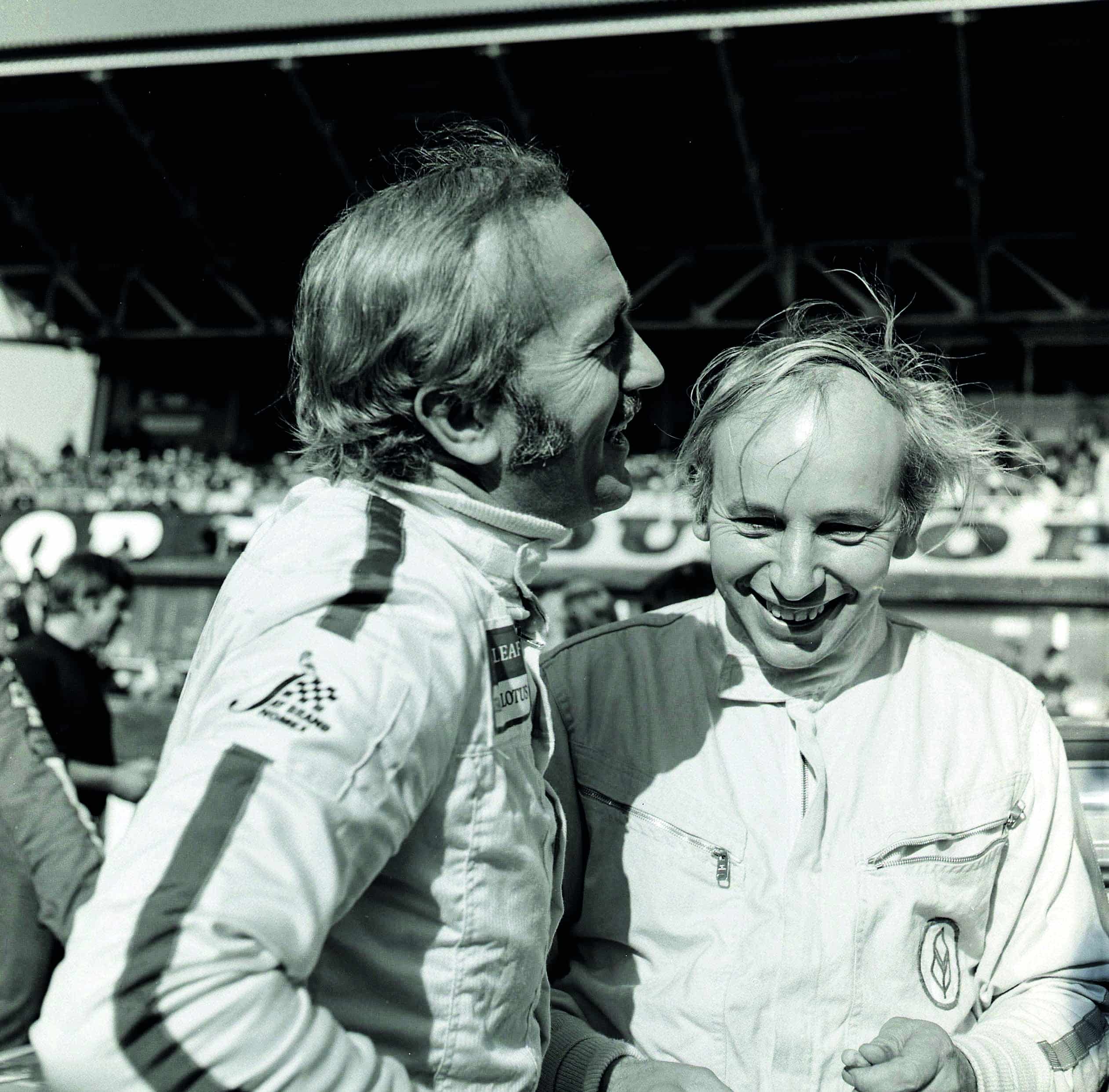 Colin Chapman and John Surtees at Brands Hatch in 1971