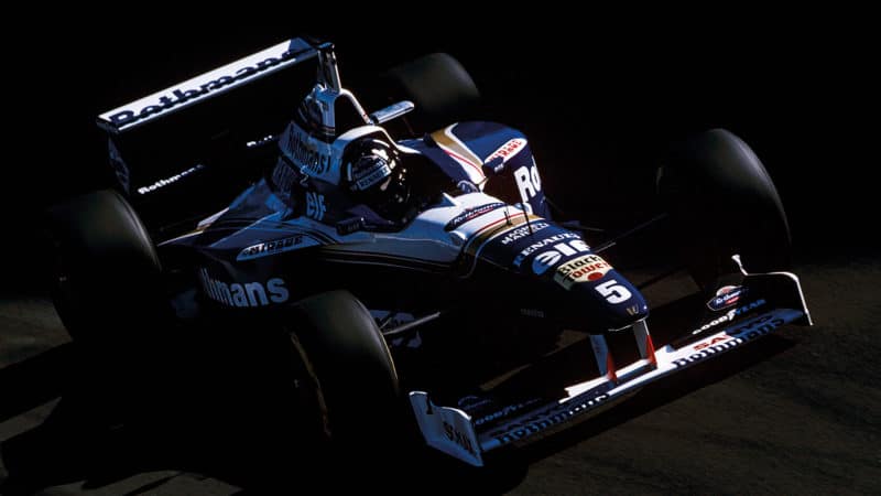 Damon Hill in Williams FW18 F1 car