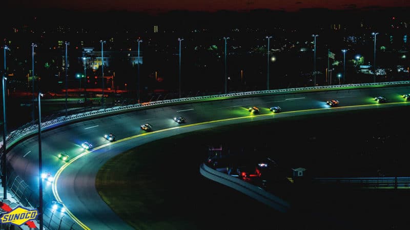 Daytona 24 Hours at night