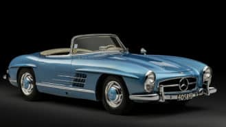 Fangio’s Mercedes 300 SL retirement gift goes up for auction