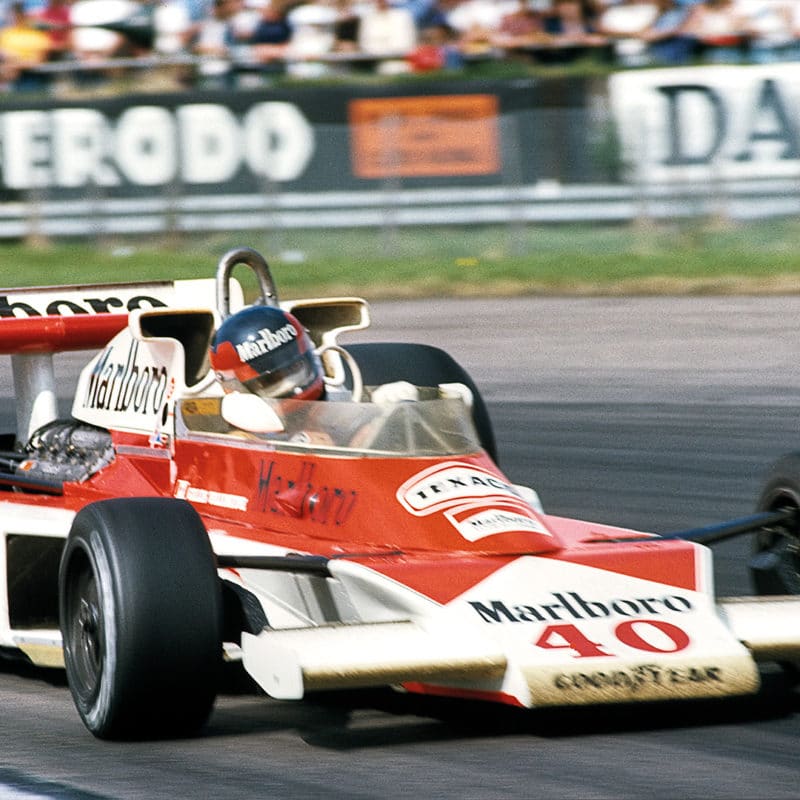 Gilles Villeneuve in an F1 McLaren in 1977