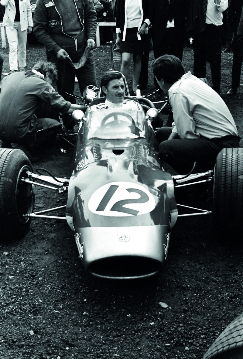 Graham Hill in Gold Leaf Lotus at Crystal Palace in 1968