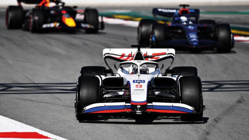 Haas 2022 car in F1 testing
