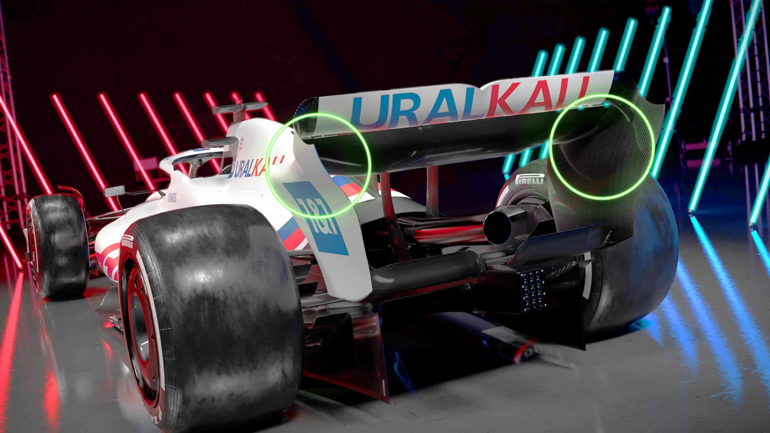 Haas rear wing tips