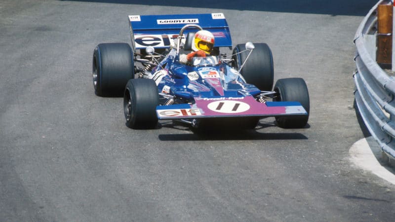 Jackie Stewart drives Tyrell to victory at the Monaco Grand Prix
