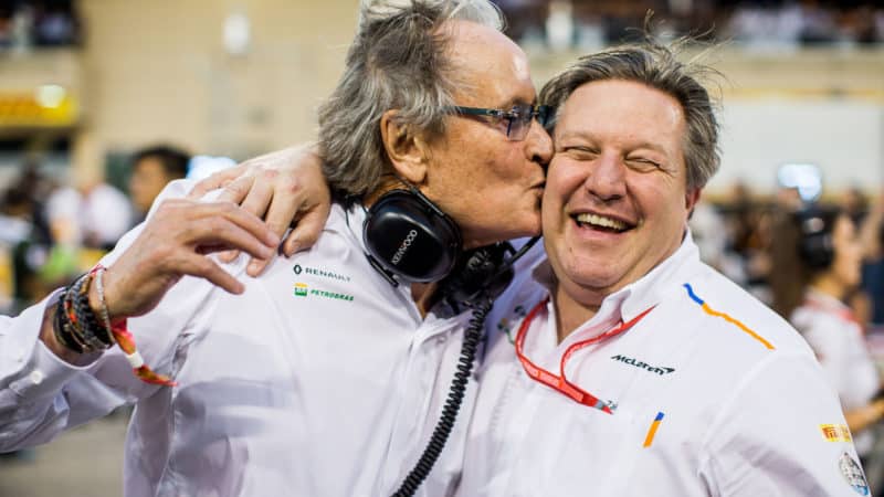 Mansour Ojjeh with Zak Brown