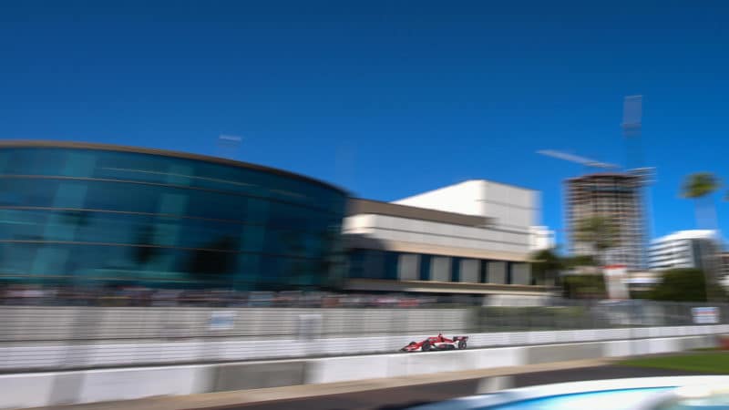 Marcus Ericsson racing at St Petersburg in 2022