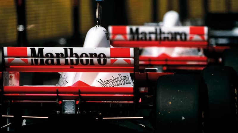 Marlboro sponsored McLaren rear wings