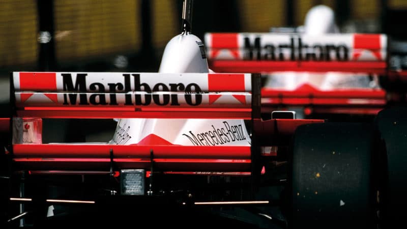 David Coulthard, Mika Häkkinen, McLaren-Mercedes MP4/11, Grand Prix of San Marino, Imola, 05 May 1996. (Photo by Paul-Henri Cahier/Getty Images)