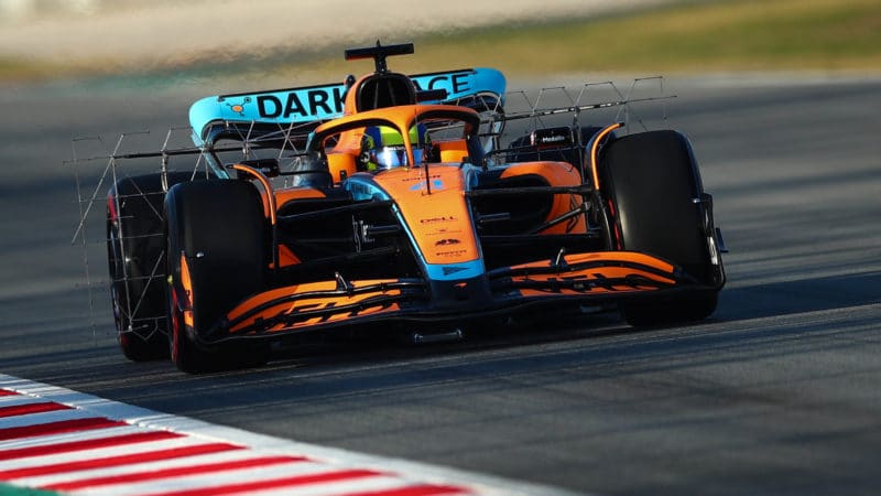 2022 McLaren with aero rake