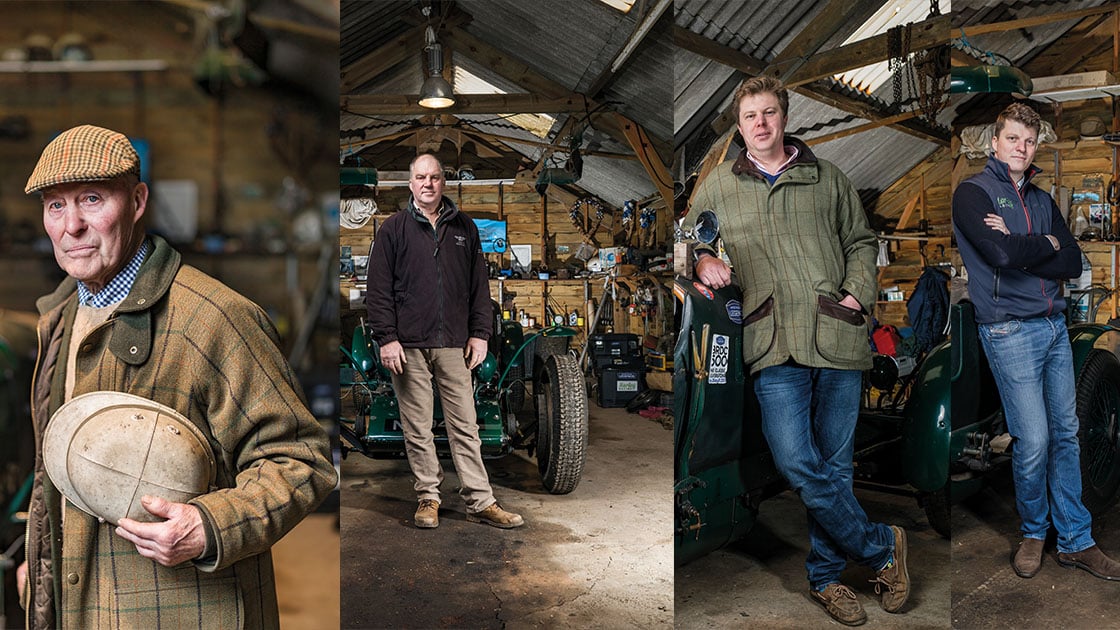 The current Morley racers: from left: Peter, Clive, James and Stuart, on their fourth racing generation and hoping for a fifth